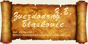 Zvezdodrag Blašković vizit kartica